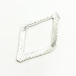 Load image into Gallery viewer, White Sterling Silver Brushed Diamond Connector