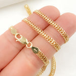 Load image into Gallery viewer, 14K Solid Gold Flat Curb Chain