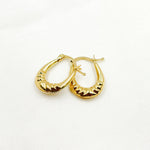 Load image into Gallery viewer, GER180. 14K Solid Gold Croissant Hollow Hoops