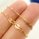Load image into Gallery viewer, 14k Solid Yellow Gold Bars Link Bracelet