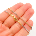 Load image into Gallery viewer, Tri-Tone Sterling Silver Layering Snake Necklace