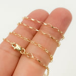 Load image into Gallery viewer, 14k Solid Yellow Gold Diamond Cut Oval Cable Chain