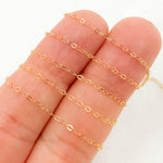 Load image into Gallery viewer, 14K Gold Filled Flat Cable Link Chain