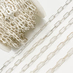 Load image into Gallery viewer, Sterling Silver Matt Flat Paperclip Chain