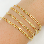Load image into Gallery viewer, Gold Plated 925 Sterling Silver Flat Marina Chain.