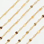 Load image into Gallery viewer, 14k Gold Filled Paperclip and Diamond Cut Marina Link Chain