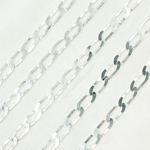 Load image into Gallery viewer, 925 Sterling Silver Flat Curb Link Chain