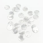 Load image into Gallery viewer, 8MM White Sterling Silver Brushed Round Flat Disc Charm with a Single Hole