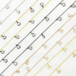 Load image into Gallery viewer, Cubic Zirconia Triangle 4mm Shape Dangle Chain