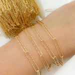 Load image into Gallery viewer, Gold Plated 925 Sterling Silver Diamond Cut Paperclip Link Chain.