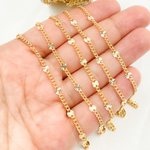 Load image into Gallery viewer, 14k Gold Filled Curb & Diamond Cut Marina Link