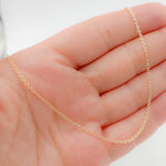 Load image into Gallery viewer, 14K Solid Yellow Gold Cable Necklace