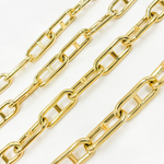 Load image into Gallery viewer, Gold Plated 925 Sterling Silver Hollow Marina Link Chain