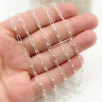 Load image into Gallery viewer, Sterling Silver Hammered Paperclip Link Chain