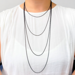 Load image into Gallery viewer, Black Rhodium Sterling Silver Bead Necklace