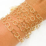 Load image into Gallery viewer, 14K Gold Filled Hammered Round Link Chain
