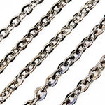 Load image into Gallery viewer, Black Rhodium Sterling Silver Cable Chain