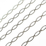 Load image into Gallery viewer, Oxidized Sterling Silver Hammered Oval & Smooth Round Link Chain