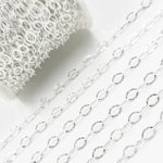 Load image into Gallery viewer, Sterling Silver Oval Textured Cable Link Chain