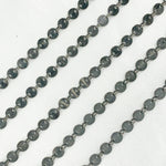 Load image into Gallery viewer, Oxidized Sterling Silver Textured Disc Chain