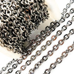 Load image into Gallery viewer, Black Rhodium Sterling Silver Cable Chain