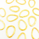 Load image into Gallery viewer, TD2GP. 15MM Gold-plated Sterling Silver Brushed Drop Connector