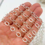 Load image into Gallery viewer, Sterling Silver Hammered Round Link Chain