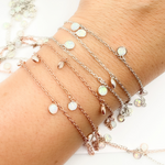 Load image into Gallery viewer, Created White Opal Round Shape Dangle Chain