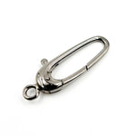 Load image into Gallery viewer, 30MM Black Rhodium Shiny Sterling Silver Oval Clasp