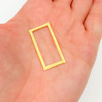 Load image into Gallery viewer, 30MM Gold-plated Sterling Silver Brushed Rectangle Connector