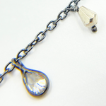 Load image into Gallery viewer, Pyrite with CZ Oxidized Wire Wrap Chain