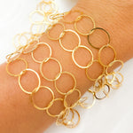 Load image into Gallery viewer, 14K Gold Filled Flat Round Link Chain