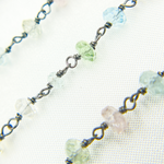Load image into Gallery viewer, Aquamarine Oxidized Wire Chain.