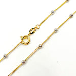 Load image into Gallery viewer, 14K Solid Gold Satellite Yellow and White Gold Chain