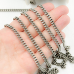 Load image into Gallery viewer, Oxidized Sterling Silver Curb Chain