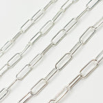 Load image into Gallery viewer, Sterling Silver Smooth Paperclip Chain