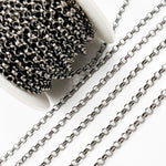 Load image into Gallery viewer, Sterling Silver Black Rhodium Rolo Chain