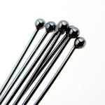 Load image into Gallery viewer, Gauge Black Rhodium Sterling Silver Ball 1.5 Inch Headpin
