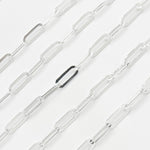 Load image into Gallery viewer, Sterling Silver Flat Paperclip Chain