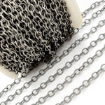 Load image into Gallery viewer, Oxidized Sterling Silver Twisted Oval Link Chain