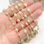 Load image into Gallery viewer, Silverite Tear Drop Shape Gold Plated Wire Chain