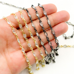 Load image into Gallery viewer, Cubic Zirconia Pear Shape Connected Chain