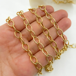 Load image into Gallery viewer, 4703GP. Gold Plated 925 Sterling Silver Smooth Hollow Oval Link