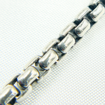 Load image into Gallery viewer, Oxidized Sterling Silver Smooth Box Chain