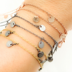 Load image into Gallery viewer, 302D. Disc Shape 6mm Dangle Wire Chain