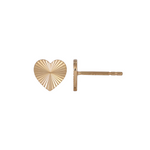 Load image into Gallery viewer, EFZ53562. 14K Solid Gold Heart Studs Earrings