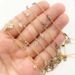 Load image into Gallery viewer, Mix Shape Cubic Zirconia Dangle Chain