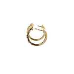 Load image into Gallery viewer, 14k Solid Gold Baguette Hoops.