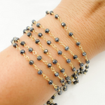 Load image into Gallery viewer, Coated Black Spinel Wire Chain