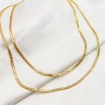 Load image into Gallery viewer, Sterling Silver and Gold Plated Flat Wheat Necklace